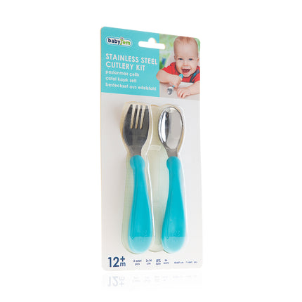 Babyjem steel spoon and fork