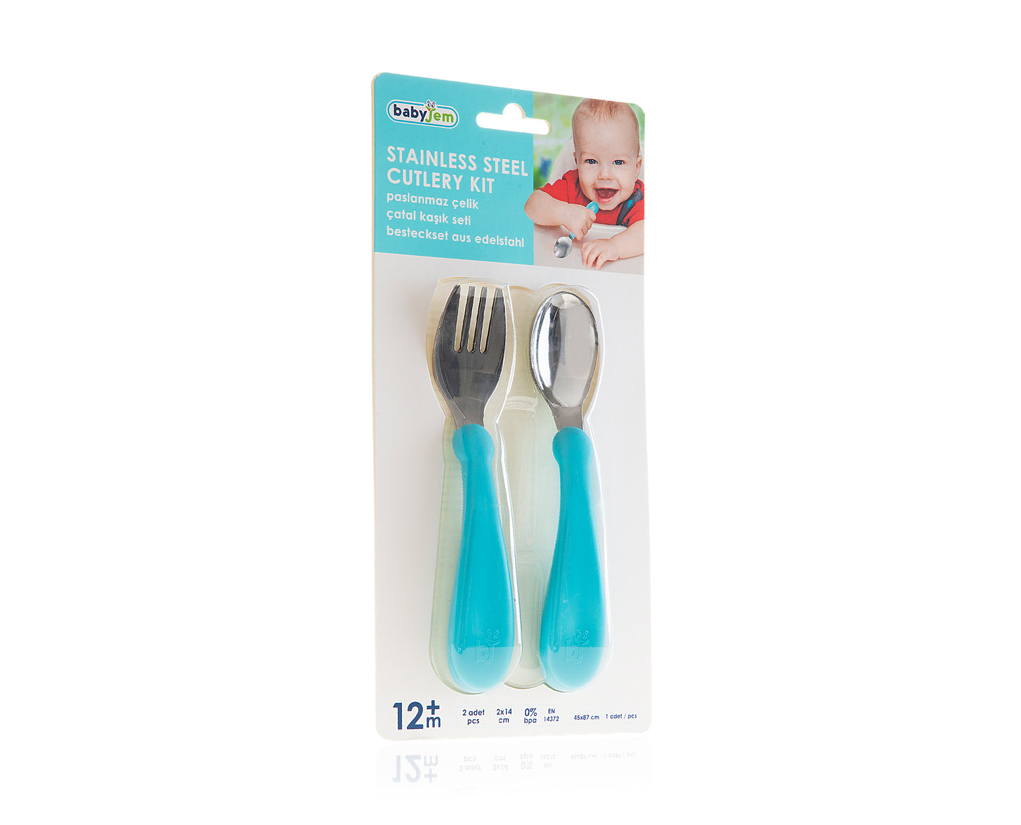 Babyjem steel spoon and fork