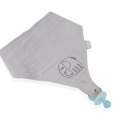 Babyjem 837 muslin bib with pacifier hanger
