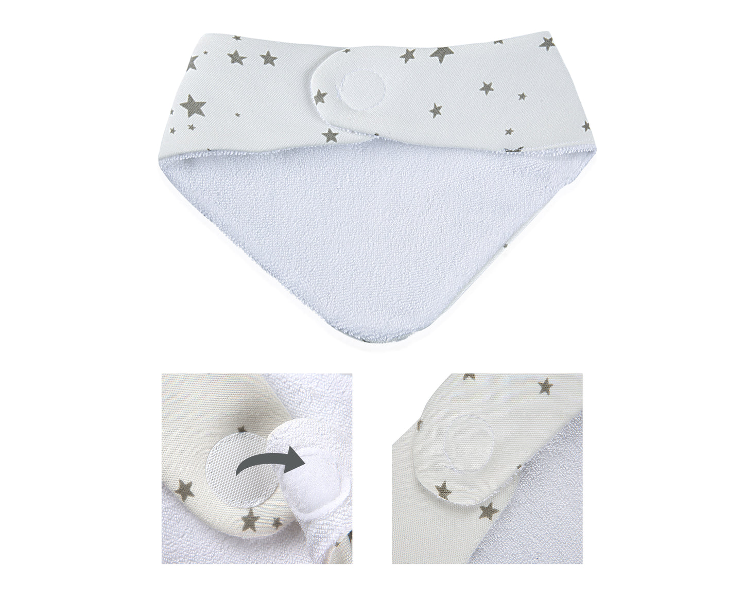 Babyjem newborn scarf apron with star design