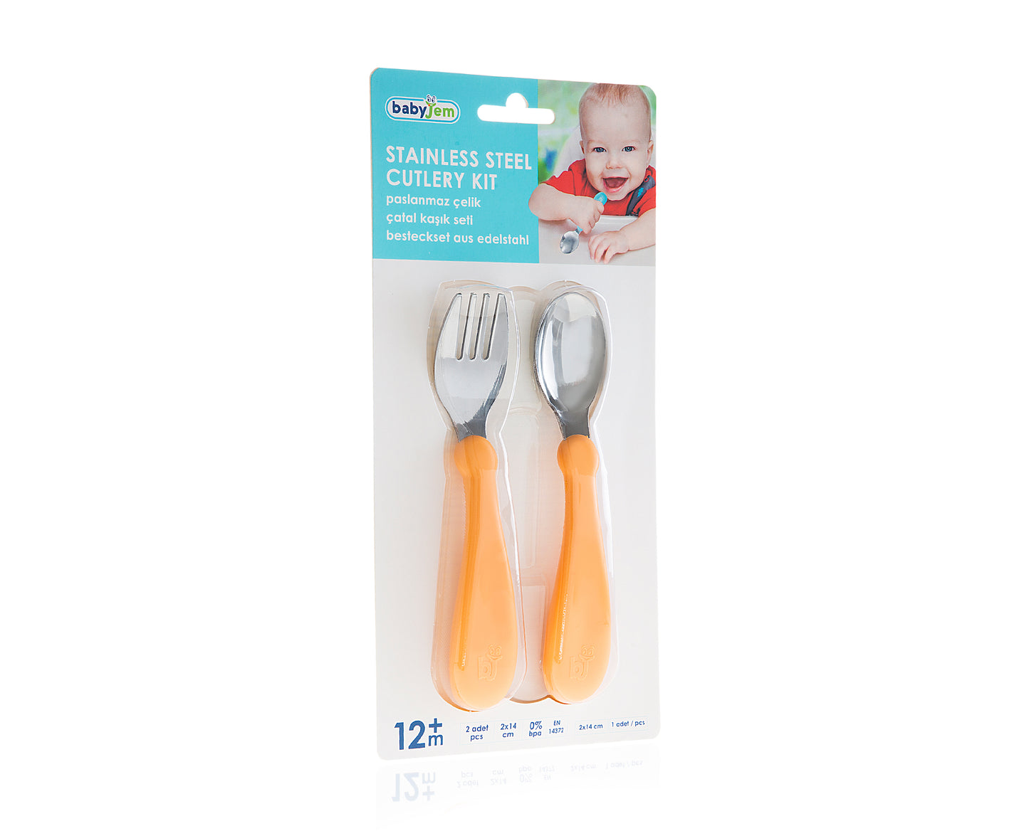 Babyjem steel spoon and fork