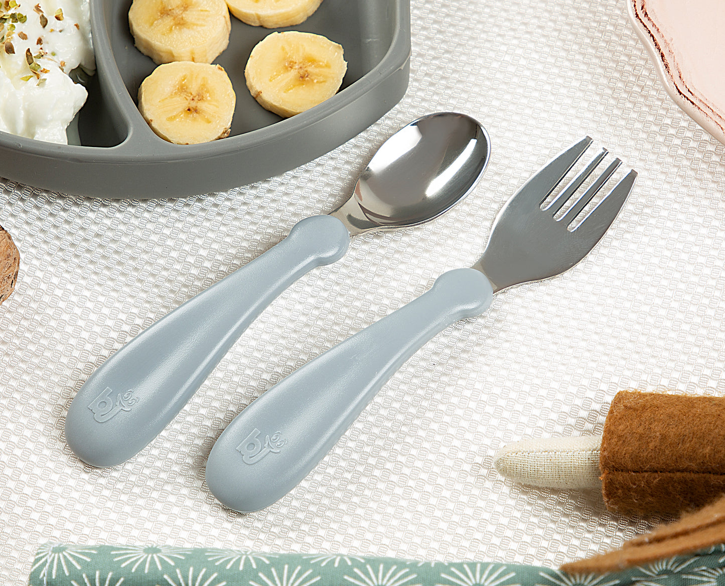 Babyjem steel spoon and fork