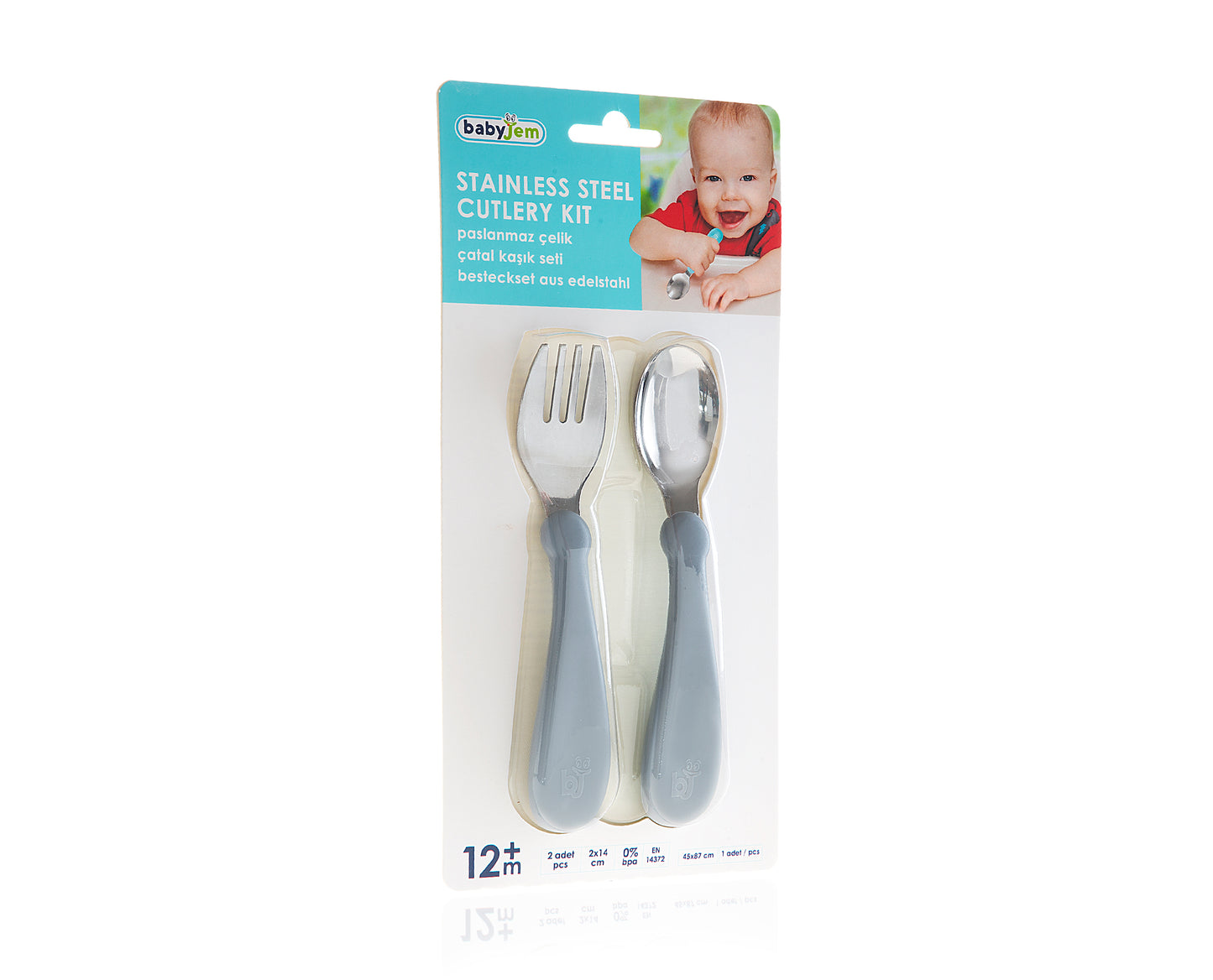 Babyjem steel spoon and fork