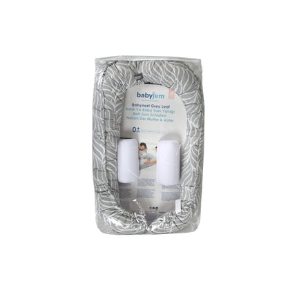 Babyjem babynest / grey leaf