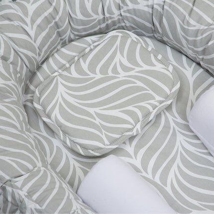 Babyjem babynest / grey leaf