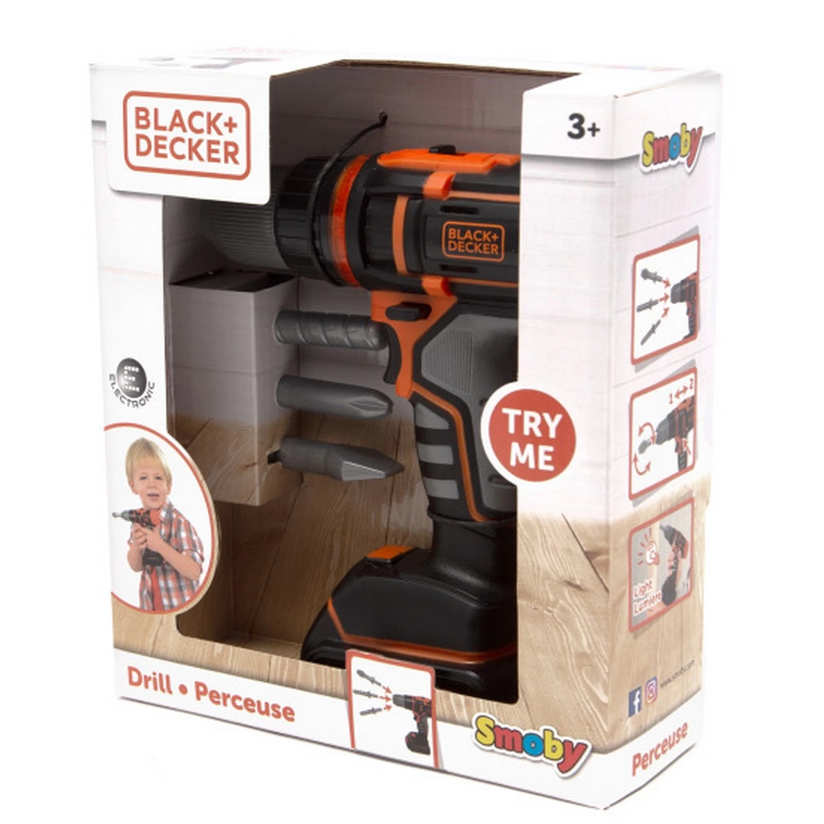 Smoby Black & Decker Electric Drill 360916
