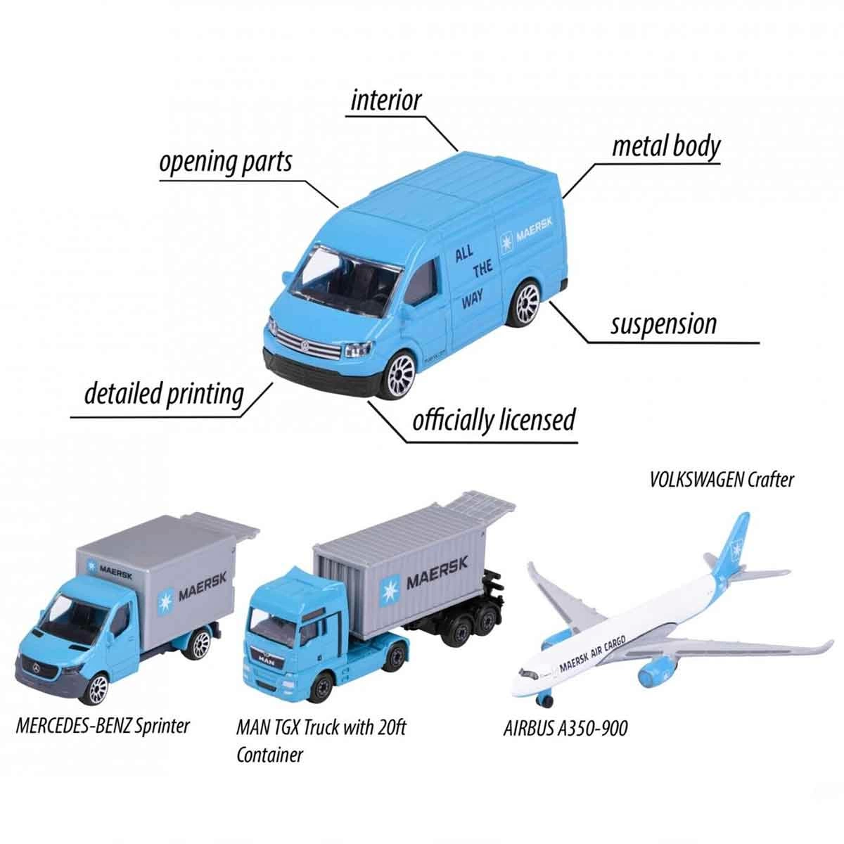 Majorette Maersk Themed Logistics 4-Pack Collection