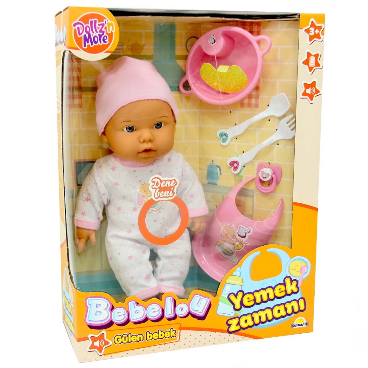 Sunman Bebelou Mealtime Laughing Baby