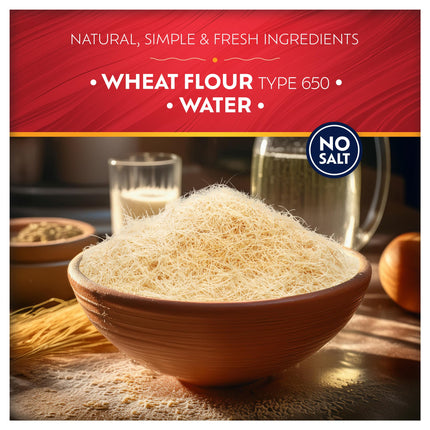 Eastanbul Dried & Chopped Kataifi Shredded Fillo Dough, Dried Kadayif Pastry Dough, Ingredient for The Viral Dubai Pistachio Chocolate Bar, Shredded Phyllo, Kunafa, Knafeh, Katifi, 170g (6oz)