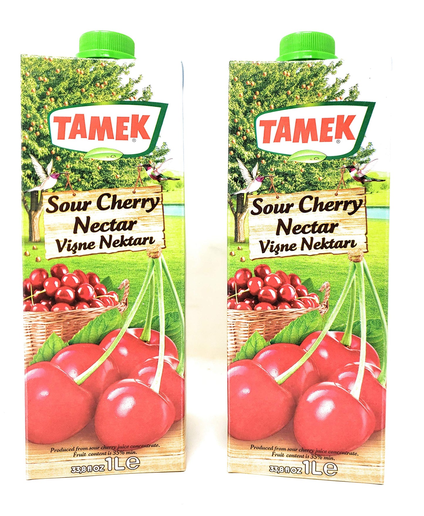 Tamek Sour Cherry Nectar Juice (2 Pack, Total of 67.6oz)