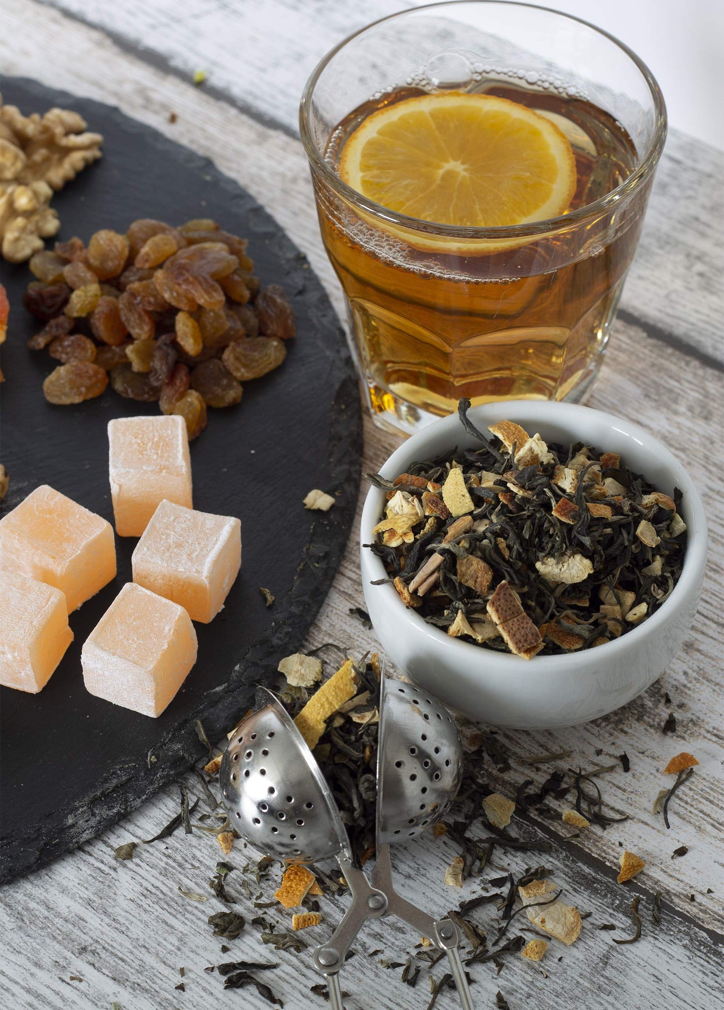 Cerez Pazari Turkish Delight with Orange Flavor 454 gr Gourmet Medium Size Snacks Gift Box | No Nuts Sweet Luxury Traditional Confectionery Vegan Soft Candy Dessert Glucose Free Lokum Approx.42 Pcs