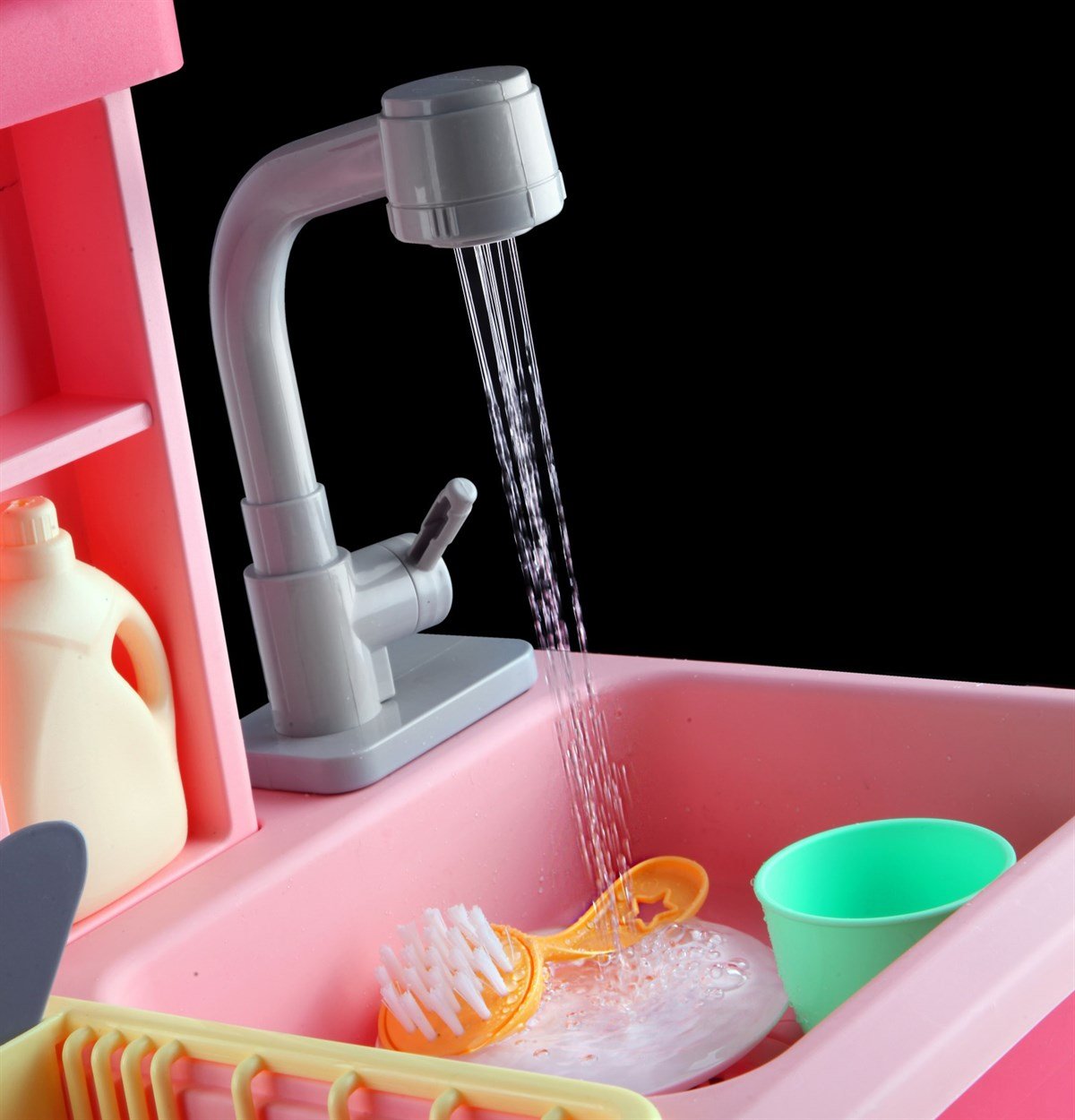 Battery-Operated Interactive Sink Set Pink