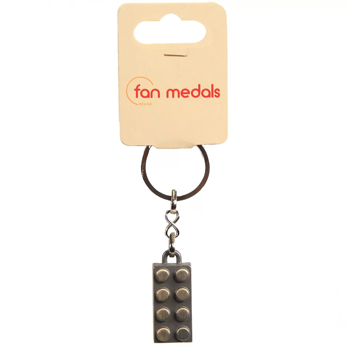 Fan Medals Metal Brick Keychain