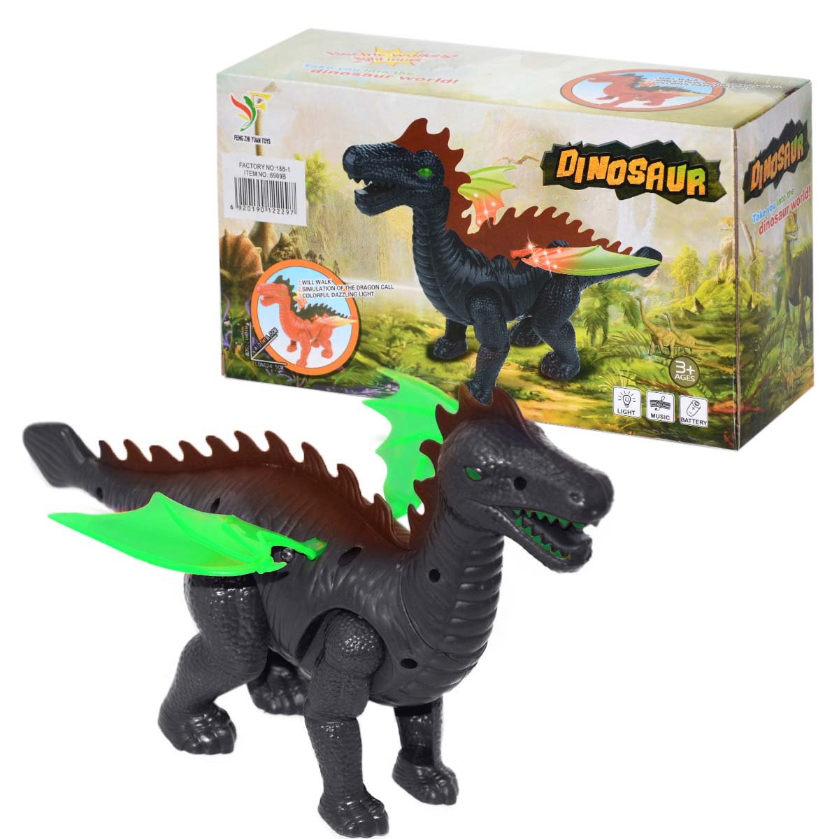 Winged Dinosaur with Sound and Lights in a Box