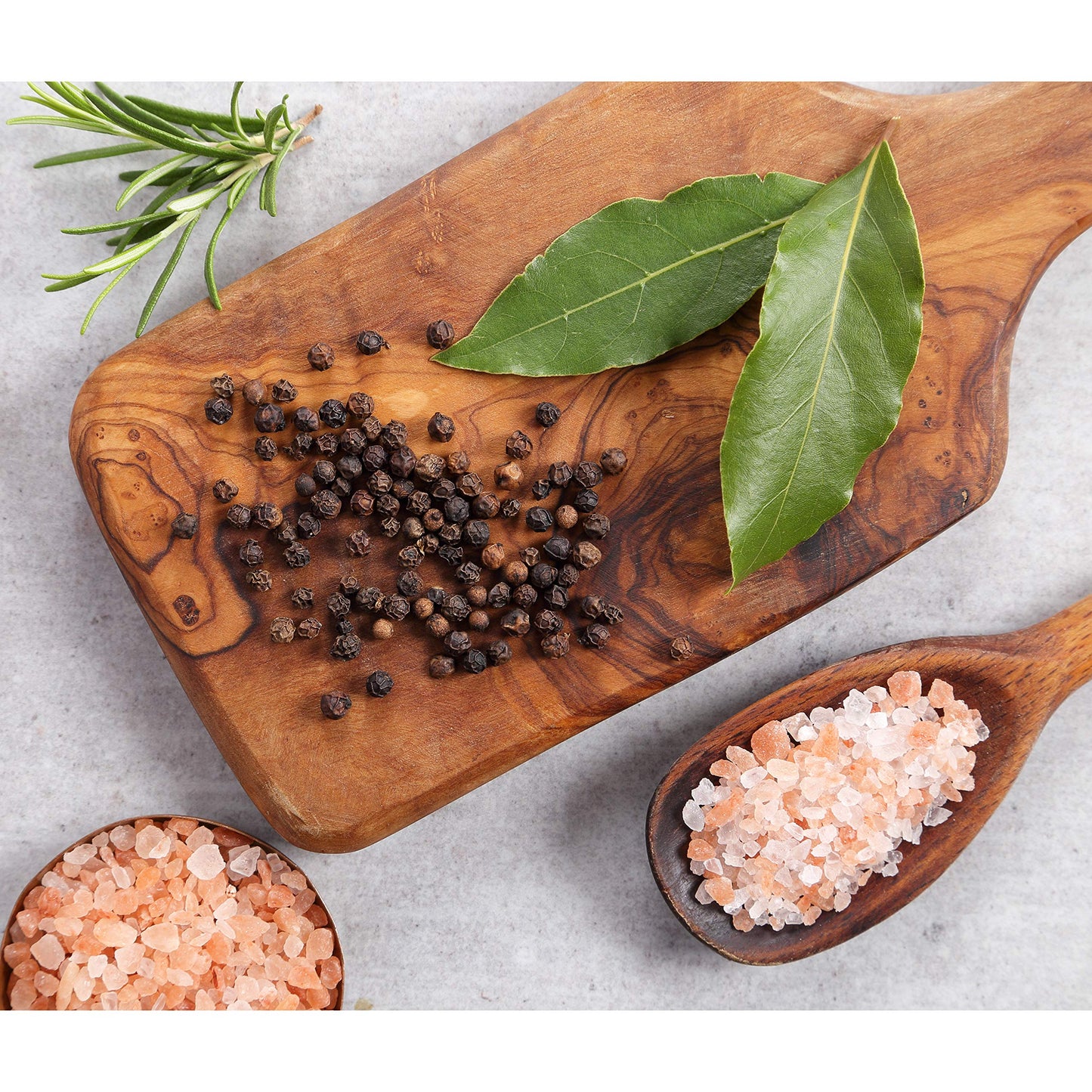 Cerez Pazari Whole Black Peppercorns 12 oz, & Himalayan Pink Salt Coarse Grain 2 lbs, Premium Quality Natural Seasonings, Freshly Packed For Grinder Refill, Resealable, Non-GMO, Gluten-Free, 2-Pack