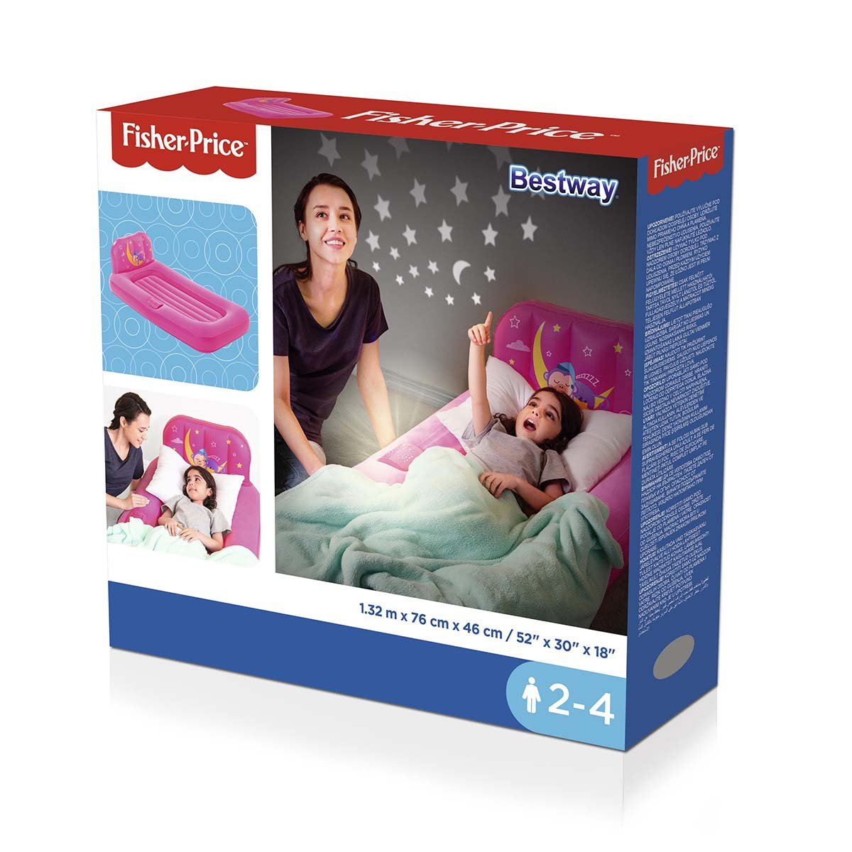 Bestway Fisher Price Pink Kids Bed