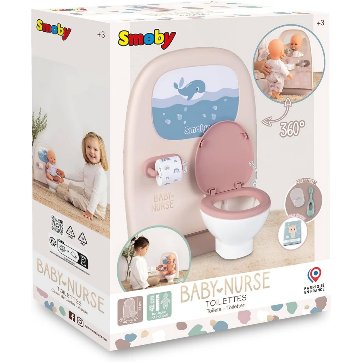 Smoby Baby Nurse Toilet and Sink Set 220380