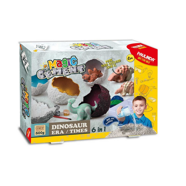 Paulinda Magic Cement Dinosaur Era / Times 6in1 Hobby Set 500 gr