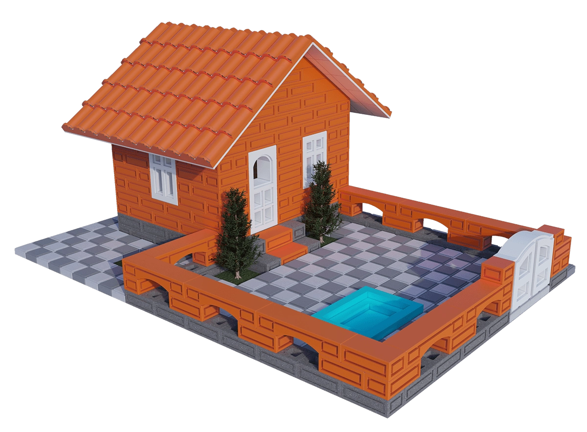 Miniature Brick Summer House