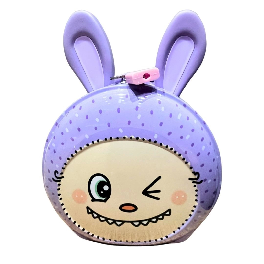 Metal Ear Piggy Bank with Lock