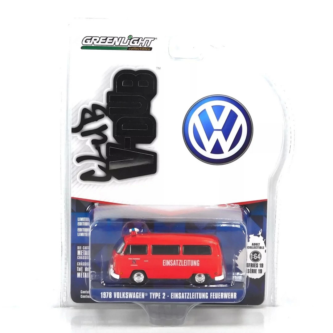 Greenlight 1/64 Club Vee-Dub Series 19- 1978 Volkswagen Type 2 - Einsatzleitung Feuerwehr