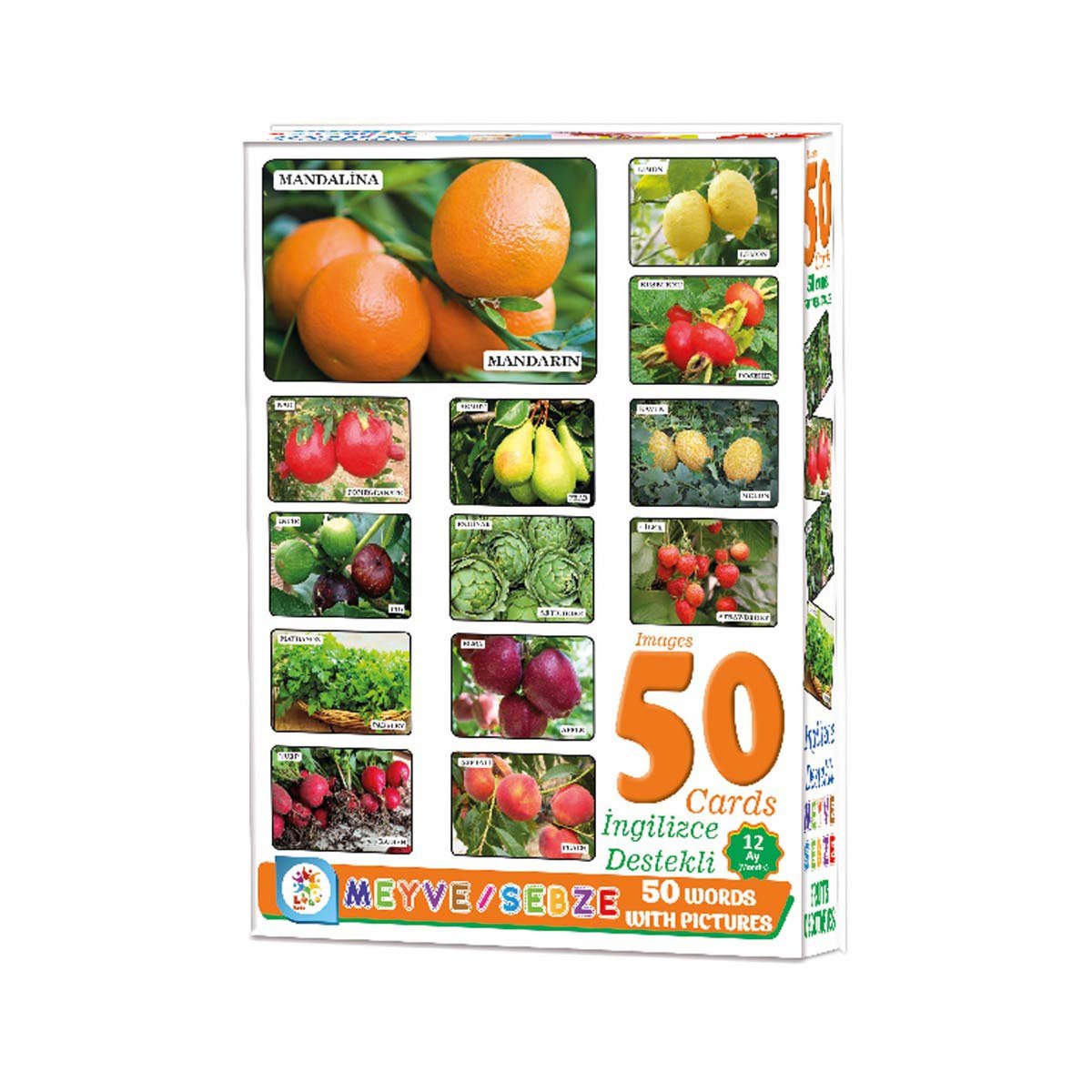 50 Fruits and Vegetables with Pictures with English Support