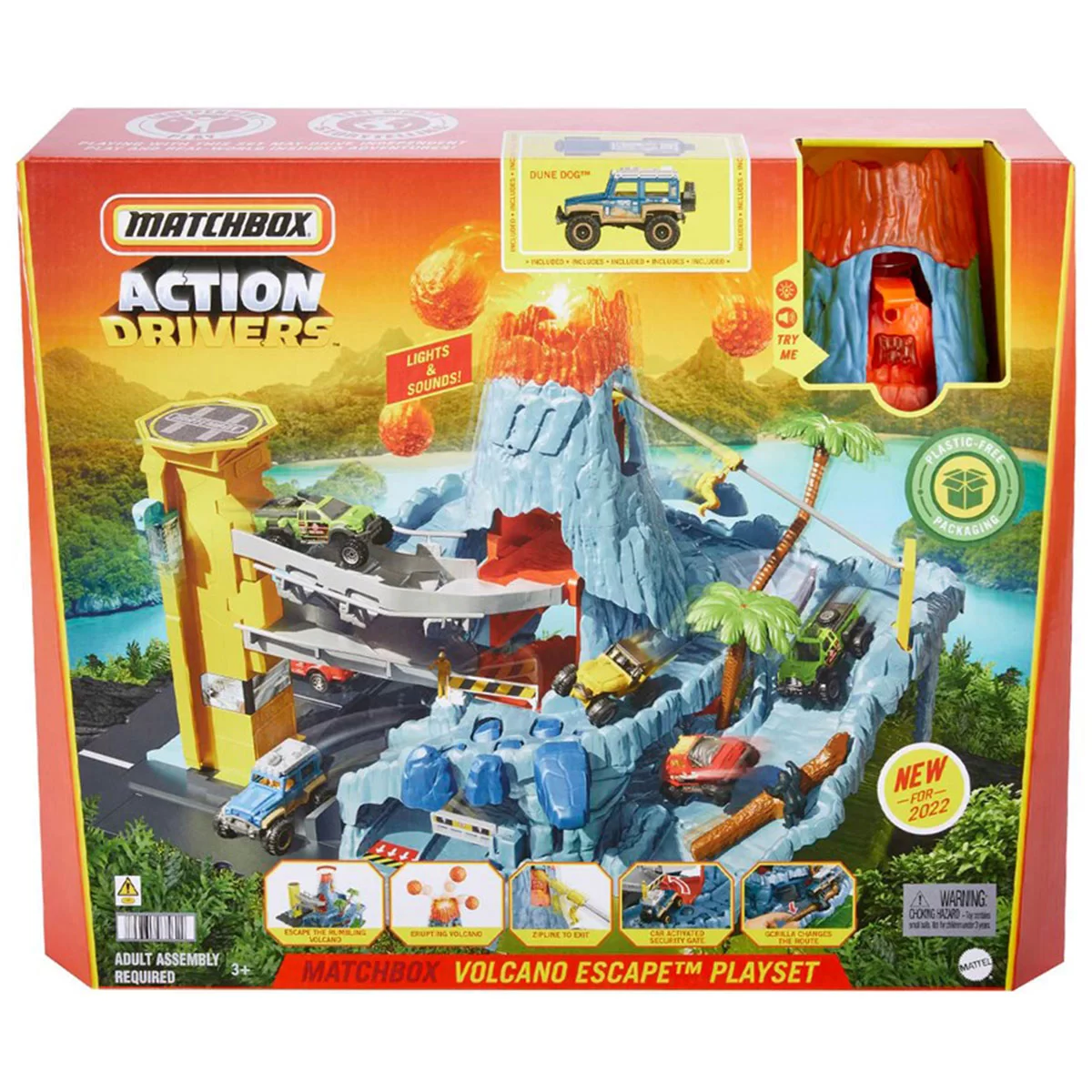 Matchbox Action Drivers Volcanic Field Adventure Playset HHW21