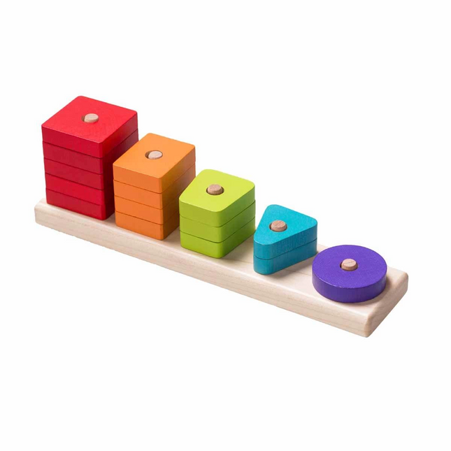 Woody Geometric Shapes 16 Pieces