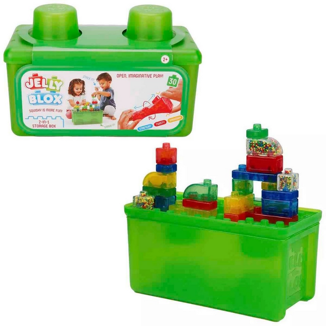 2in1 Jelly Blox Block Set with Storage Box 30 Pieces