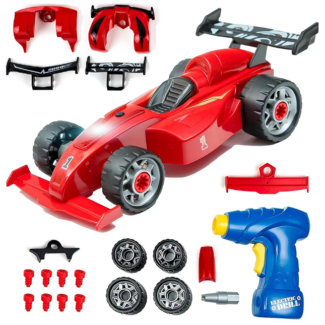 Formula F1 Car Modification Kit with Drill, Sound, Light, Removal and Installation