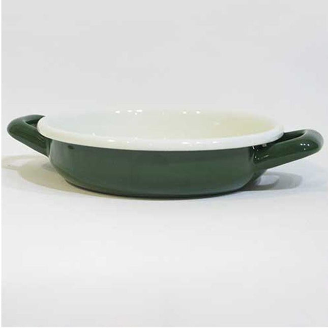 Colorful Enamel Pan 16 cm Army Green