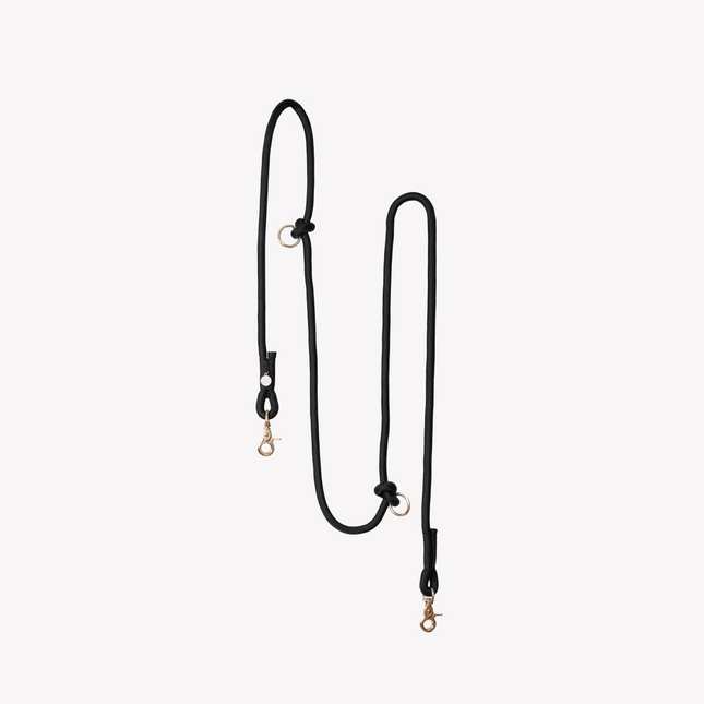 'Black' - Hands-Free Braided Leash