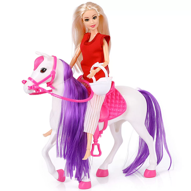 Jasmine Horse Baby White-Pink