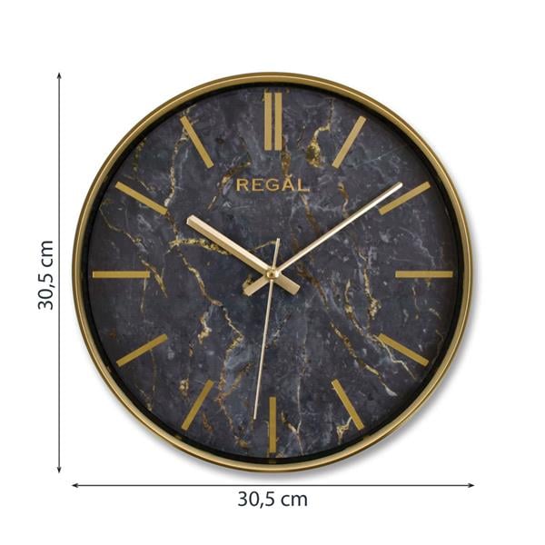 0250 GB2 İnce Çerçeve Oniks Mermer Desen Duvar Saati