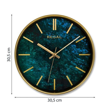 0250 GH2 İnce Çerçeve Oniks Mermer Desen Duvar Saati