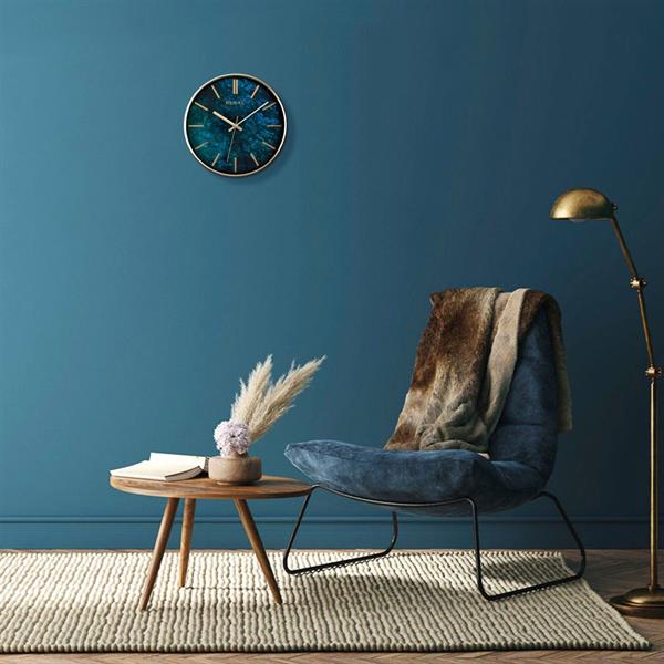 0250 GH2 İnce Çerçeve Oniks Mermer Desen Duvar Saati