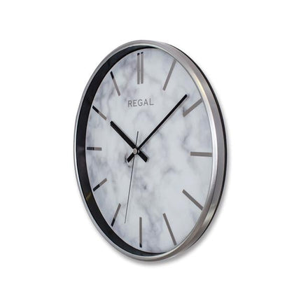 0250 SW2 İnce Çerçeve Oniks Mermer Desen Duvar Saati