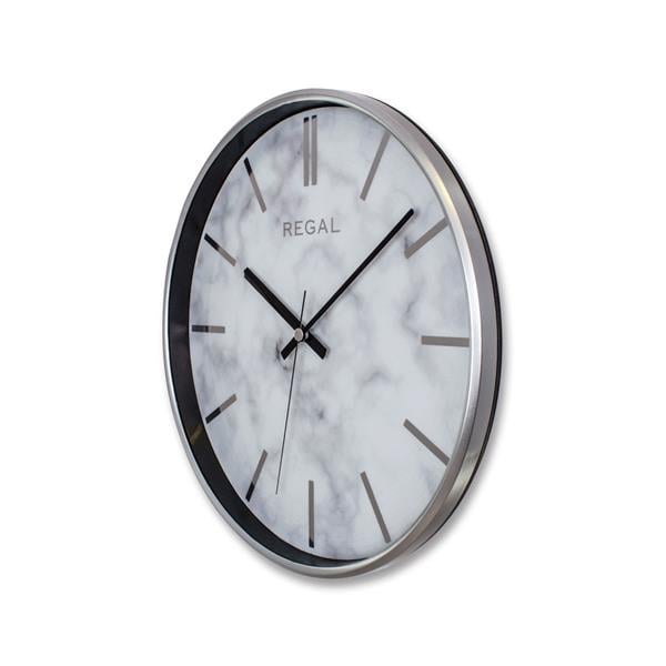 0250 SW2 İnce Çerçeve Oniks Mermer Desen Duvar Saati