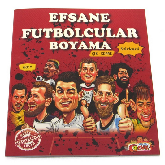 Legendary Football Players Sticker Masked Coloring Book