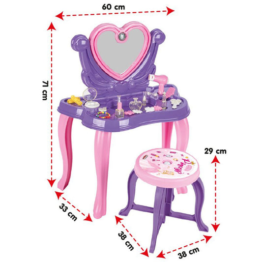 Heart Dressing Table Purple