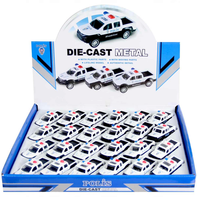 Metal Police Pickup Truck