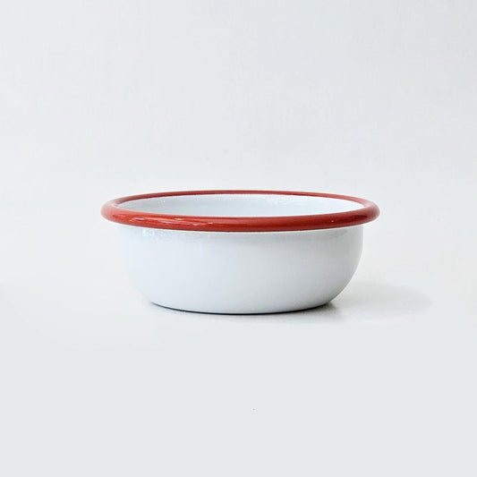 Enamel 12 cm Bowl White Cord Tile