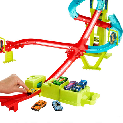 Hot Wheels Neon Races Multi-Race Excitement Track Set HPC07