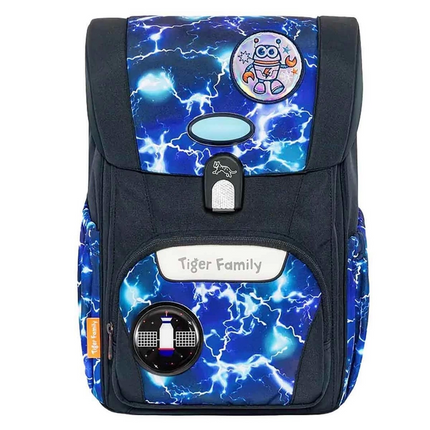 Illuminated Blue Black School Bag