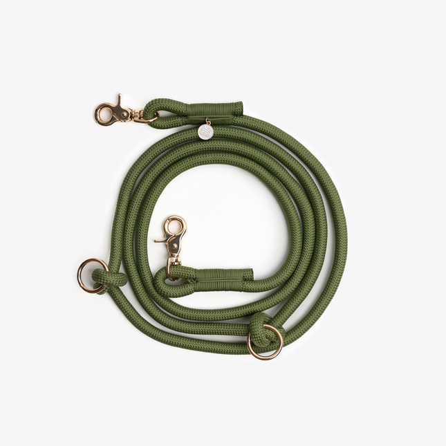 'Green' - Hands-Free Braided Leash
