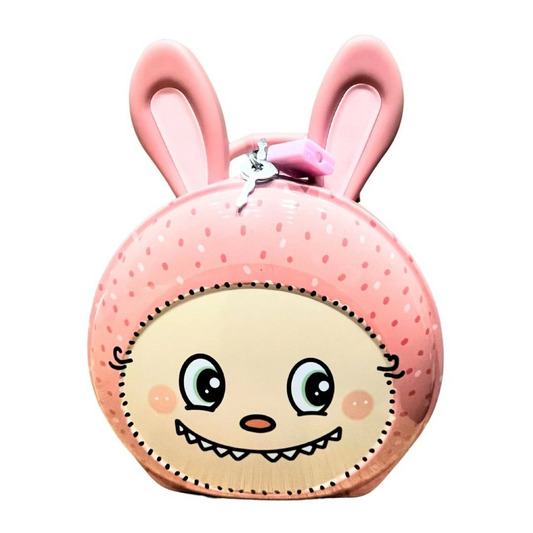 Metal Ear Piggy Bank with Lock