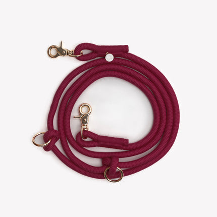 'Bordeaux' - Hands-Free Braided Leash