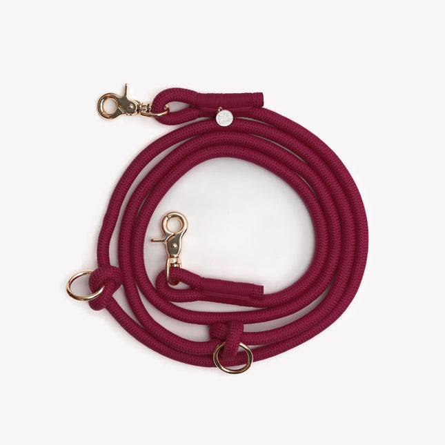 'Bordeaux' - Hands-Free Braided Leash