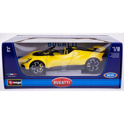 Bburago 1/28 A Bugatti Mistral Yellow