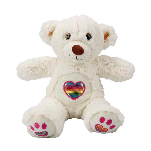 Rainbow Heart Plush Bear 30 cm